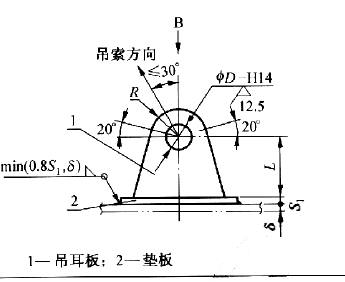 吊耳尺寸标注